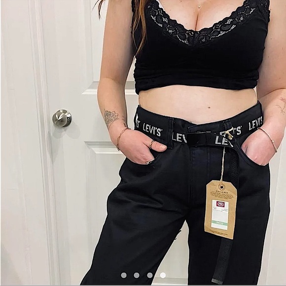 BNWT Y2K BLACK ECHO UNLTD JEANS - Picture 1 of 5